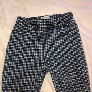 Baby blue patterned crop pants